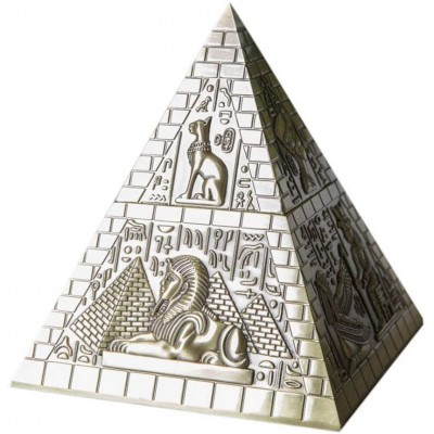 NeoMcc European-Style Pyramid Jewelry Box Egyptian Style Metal Crafts Ornaments Home Decorations Vintage Jewelry Accessory Case Color : Bronze Size : 9.8X9.8X10.5CM - BRLU4D79M