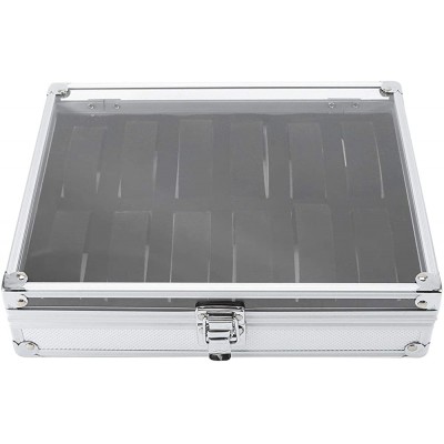 Watch Box 1Pc 6 12 Grid Slots New Aluminum Rectangle Watch Jewellery Display Storage Organizer Box for Collecting Watches or Jewelry12 Slots - B9M2LOXVU