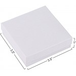 Cardboard Jewelry Boxes 10 Pack 3.5x3.5x1 Bulk Cotton Filled Small Gift Boxes with Lids for Jewelry Packaging White - BXM0BS2FU