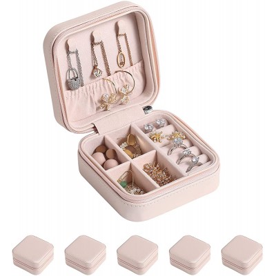 Casegrace Portable Travel Mini Jewelry Box Leather Jewellery Ring Organizer Case Storage Gift Box Girls Women - BOPB0S850