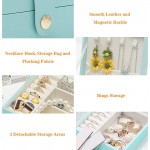 Euclidean Cube Small Jewelry Box for Women Travel Jewelry Organizer Portable Storage Earring Necklace Bracelet Rings PU Jewelry Case Gift for Girls Randomly - BKD6EUZR9