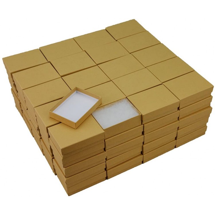 Kraft Cotton Filled Jewelry Box #32 Case of 100 - B9ASLONLF