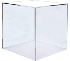 Marketing Holders Acrylic Jewelry Display Box Cube 5" W x 5" H x 5" D Toys Trinkets Collectible Items Safety Dust Cover Square 5 Sided Showcase Art Easel Pedestal Display - B6REFJ52A