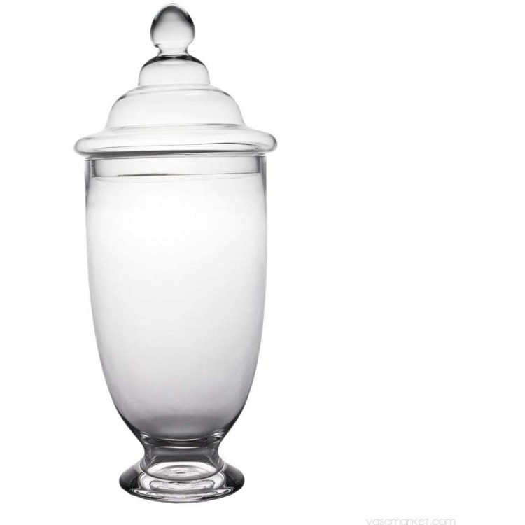 Glass Apothecary Jar H-22.5 D-8.5 Pack of 2 pcs Wedding Event and Home Decor - BS4OBMUR5