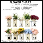 Set of 3 5 or 5 Your Choice Pint or Quart Size Rustic Farmhouse Style Hand Painted and Distressed Mason Jar Bathroom Accessories Set Your Choice of Jar Colors Silk Flowers Optional - BZKCWKXMB