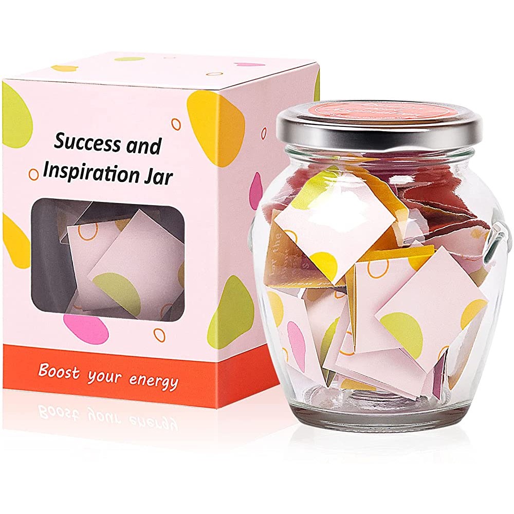Success and Inspiration Jar Positive and Motivated Quotes Jar Gifts for Friends Female Birthday Gifts for Friends Female Going Away Employee Appreciation Thinking of You Gift for Friends Women - BOK0BLYC0