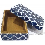 All Designer Handmade Wooden Boxes Home Decor storage box 4 X 6 inches Blue - BE9SLNLDC