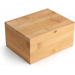 Woiworco Wood Box for Crafts 6.7 x 5.1 x 3.1 inch Natural Bamboo Wooden Boxes Wooden Box for Art and DIY Hobbies Decorative Box and Home Storage Wooden Keepsake Box Gift - BEQI9PLW4