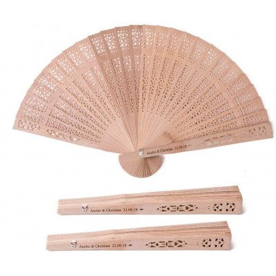 jinfu 50pc Personalized Wooden Wedding Favors and Gifts for Guest Sandalwood Hand Fan Party Decoration Folding Fans,Baby Shower Personalized Gifts,Sandalwood Fans,Wedding Favors Personalized - BY0GG3P8Z