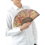 Terra Distribution Folding Fan [Japan Import] Hand Fans for Women Foldable Japanese Fan Unique Design Handmade Bamboo Silk Fan 8.6 22cm Abanicos de Mano 555 Tiger - BSMXKNJOL