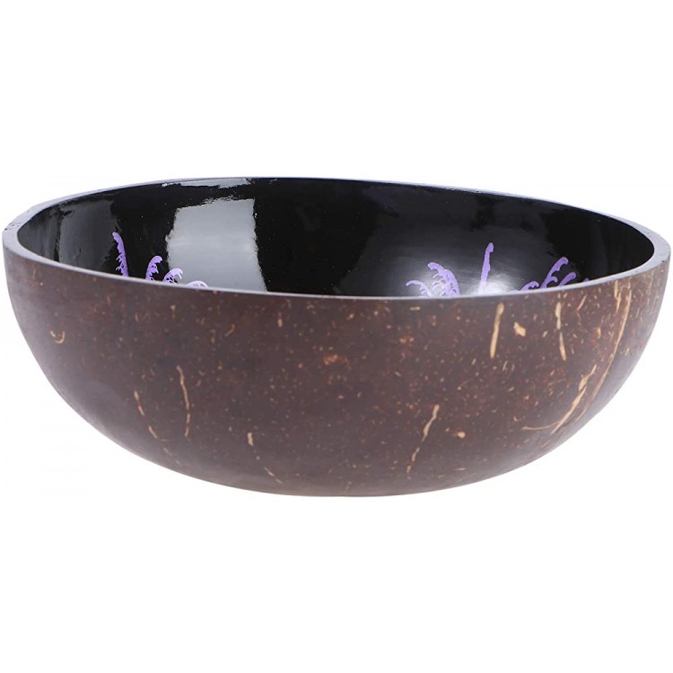Angoily 1 Pack Coconut Bowl Decorative Bowl for Keys for Entryway Table Candy Bowl Decorative Bowl for Home Decor Coconut Shell Storage Bowl for Candy Keys and Nuts Purple - B4AMLI5MA