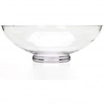 Hosley Clear Glass Bowl 11.8 Inch Diameter Your Choice of Base Colors. Ideal Gift for Wedding or Special Occasion for Decorative Balls Orbs DIY Projects Terrariums and More. O4 Clear - B4FMU7V2A