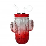 1 Pcs Red Cactus Shape Decorative Bottle - BM896YC2X