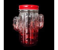 1 Pcs Red Cactus Shape Decorative Bottle - BM896YC2X