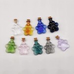 30pcs Small Glass bottle with Cork stopper Cute Mini Colorful Wishing Drifting Decorative Jar with Cork Lid for Necklace Pendant Cat Paw Mixed - BAEKO8710