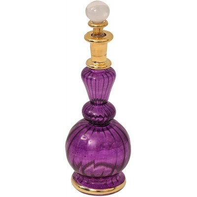 CraftsOfEgypt Egyptian Perfume Bottles Single Large Hand Blown Decorative Pyrex Glass Vial Height inch 5.75 inch 15 cm - BPBWTKXFV