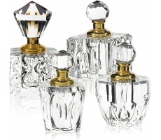 Crystal Perfume Bottle Set in Vintage Style 4 Pack - BE703WCPP