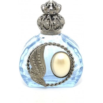 Gabriella's Gifts Czech Jeweled Decorative Perfume Oil Bottle Holder Lavender - BDQMCYSM7