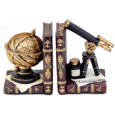 Bellaa 26355 Astronomy Bookends Galileo Space Time Book Decor 6 inch - BEDK9H4DJ