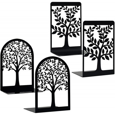 Book Ends Bookends Bookends for Home Decorative Bookends for Shelves Tree of Life Bookend Supports Bookends for Heavy Books Book Shelf Holder Bookend Supports 2Pairs 4Pieces Large - BDHYBPPI3