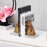 Bookends Nordic Style Decoration Book Ends Book Ends for Shelves Decorative Bookends for Heavy Books Non-Skip Metal Bookends for School Home or Office Decorative Book Ends for Magazines - BNZUV2YG1