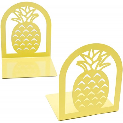 Hômbase Pineapple Heavy Duty Bookends Unique Decorative Heavy Bookends for Paperbacks Hardcovers Encyclopedias Cookbooks & More Book Ends Equipped with A Wide Base & Non-Slip Pads – Yellow - B56XSKORA