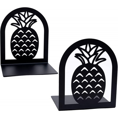 Hômbase Pineapple Heavy Duty Bookends Unique Decorative Heavy Bookends for Paperbacks Hardcovers Encyclopedias Cookbooks & More Book Ends Equipped with A Wide Base & Non-Slip Pads – Black - B1VMZ7MBI