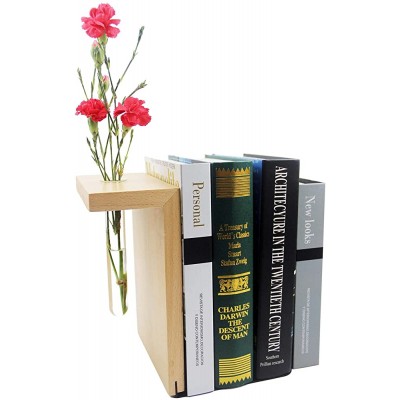 Wood bookends Decorative for Shelves Swap Out The Flower with Seasons & Your Mood.Cute bookends for Bookshelf Decor& Unique Gifts for Book Lovers with This Farmhouse bookends - BIKX6M0VZ