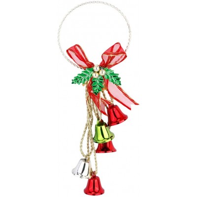 NUOBESTY Christmas Jingle Bells Door Hanging Christmas Decorative Bell Ornaments Xma Tree Hanging Bells Decor Keychain Adorments Assorted Color - BZBBW95A3