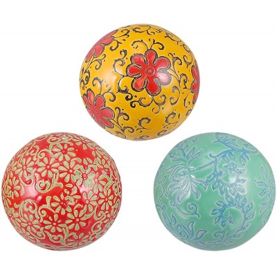 BESPORTBLE Colorful Ceramics Balls Decorative Orbs Display Table Sphere Globe Office Art Round Ball Table Centerpiece for Home Office - BH9HBMX7F