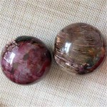 GGXXS Natural Polished Crystal Ball Fossil Gemstone Ball Healing Stones for Home Decoration Decorative Stones Outdoor Decorations for Fish Tanks Gardens Color : Orange Size : 70-80mm - BO3O67WUX