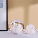 JIAQUAN-SHOP Crystal Ball Modern Creative Coral Crystal Ball Ornaments Wine Cabinet Living Room TV Cabinet Porch Office Home Desktop Decoration Clear Crystal Ball Color : White - BVZREJZVL