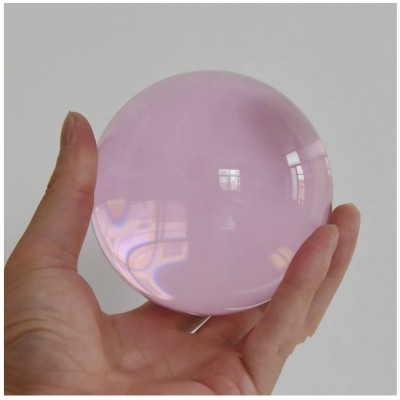 Love&Loved K9 Solid Crystal Glass Ball for Photography Decoration 70mm Pink - B302XU19H