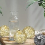 Ochine 6Pcs Decorative Balls Set Orbs Decor 3 Inch Glass Mosaic Sphere Balls Set Table Centerpiece Balls Round Glass Ball Bowl Filler for Bowls Vases Dining Coffee Table Living Room Home Decoration - BPVFCDBA4
