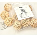 Ougual Set of 10pcs Wicker Rattan Balls Table Wedding Party Christmas Decoration Diameter 2.4 Inch Natural Color - B2FU0RJS2