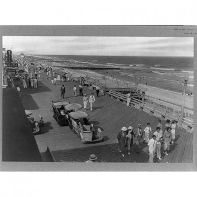 INFINITE PHOTOGRAPHS Photo: Boardwalk,Beach,Ocean,Beaches,People,Gathered,Ocean City,Maryland,MD,1920 - BGZSUP5QX