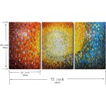 MUWU Painting Set 24''x36''x3 Paintings Oil Hand Painting 3D Hand-Painted On Canvas Heavy Texture Acrylic PaintingAbstract Artwork Framed Ready to Hang for Living Room,Dinning Room Bedroom - BCZSYXKTS