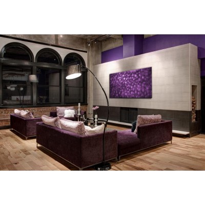 Oil Painting Abstract Modern Contemporary Home Decor Art on Canvas Deep Purple - B45JDTCJ1