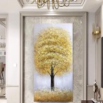 Yotree Paintings,24x48 Inch Lucky Tree Oil Hand Painting 3D Hand-Painted On Canvas Abstract Artwork Art Wall Decoration Abstract Painting for livingroom - BYU7C2TCM