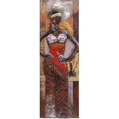 Empire Art Direct Wall Art "Miss-tic" Mixed Media Iron Hand Painted Dimensional Wall Sculpture by Primo Abstract Painting - B6EU65QRM