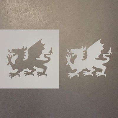 Welsh Dragon Reusable Mylar Stencil Art Craft Supplies 4 Inch - BS4HIXMSC