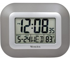 Westclox 9in Digital Wall Clock Silver - BLJZ7Z7IT