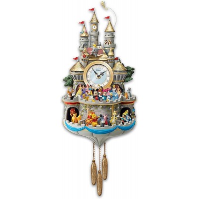 Bradford Exchange Disney Cuckoo Clock Has 43 Characters Lights Music and Motion - BLWQIZ788