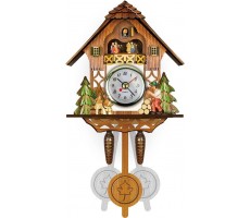 Cuckoo Clock Wooden Wall Clocks Wood Traditional Handcrafted Chalet European Antique Retro Style Mechanical Cuckoo Pendulum Quartz Clock for Home Living Room Bedroom Decor Birthday Gifts CM-001 - B2MK5Y0UR