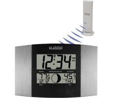 La Crosse Technology WS-8117U-IT-AL Atomic Wall Clock with Indoor Outdoor Temperature - B3NYGEX0D