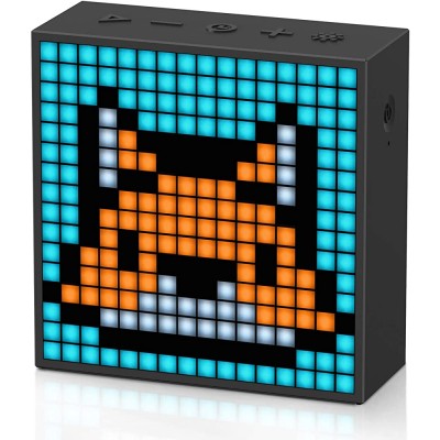 Divoom TimeBox Evo -- Pixel Art Bluetooth Speaker with 16x16 LED Display APP Control Cool Animation Frame & Gaming Room Setup & Bedside Alarm Clock- Black - B2O6JBXTR