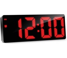 LED Digital Alarm Clock Adjustable Brightness Desk Clock with Easy to Read Large Numbers - BPRGA11BN