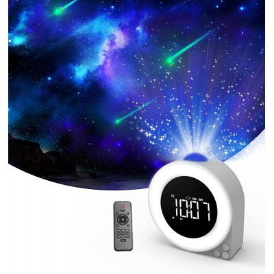 Night Sky Projector Kids Alarm Clock,Bluetooth Speaker with Remote Control ,3 Relaxing Soothing Nature Ambient Sounds ,Adult Kids Gifts,Bedroom Game Room Party Atmosphere Light - B4V8DFRNM