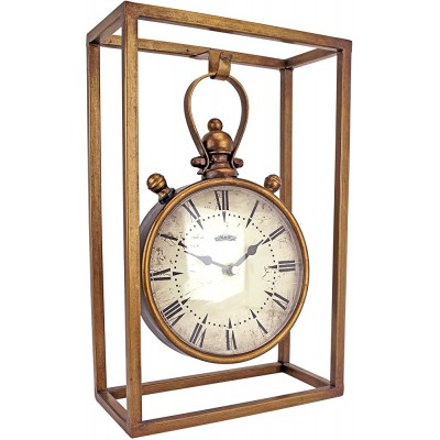Design Toscano Industrial Age Mantel Clock 13 Inch Metalware Brass - BPEPX9X79