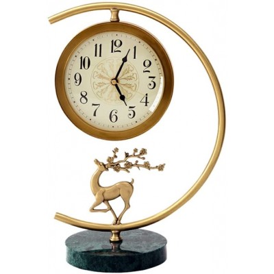 YUHUAWF Table Clock Modern Light Luxury Desk Clock Living Room Clock Ornaments Home Fashion Desktop Clock Desk Clock Simple Silent Marble Clock Decor Clocks - BRA9RMVL3